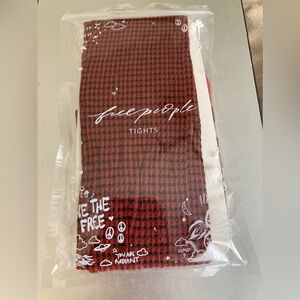 Free People High Street Plaid Tights NWT